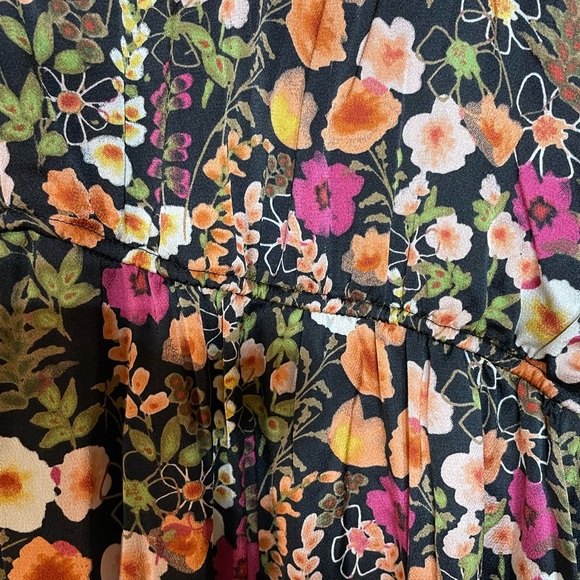 Black Floral Printed Mini Dress Size 20W NWT - Picture 9 of 11